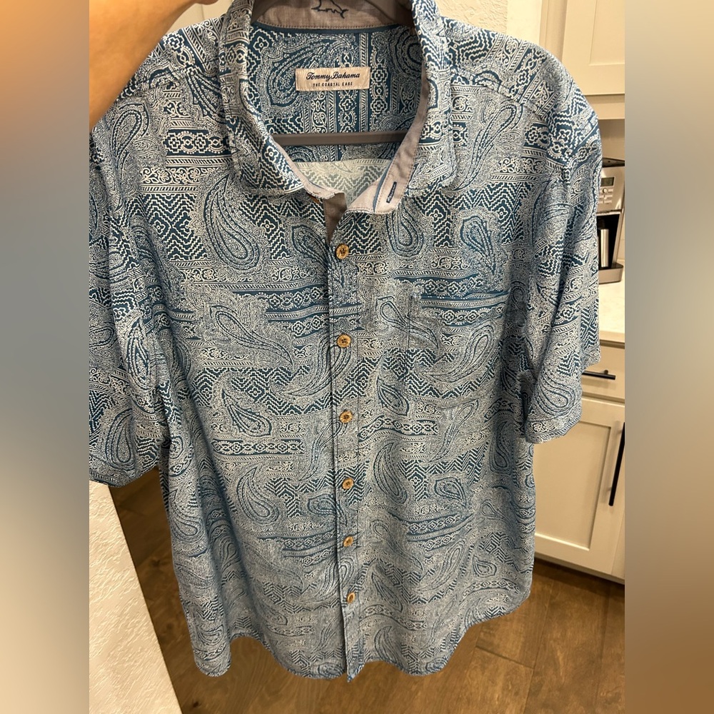 Men's Tommy Bahama Blue Paisley Shirt